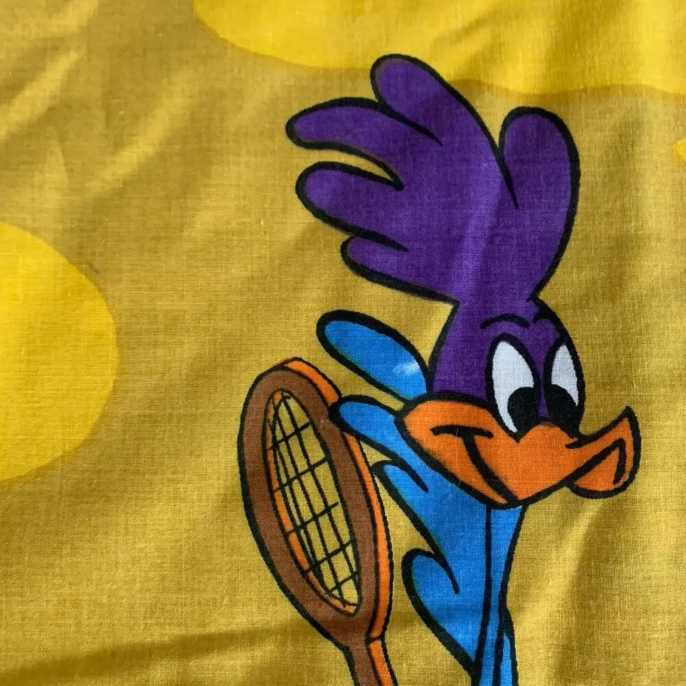Vintage 1990s Warner Bros Road Runner & Wild E. Coyote 1 Pillowcase No Iron USA